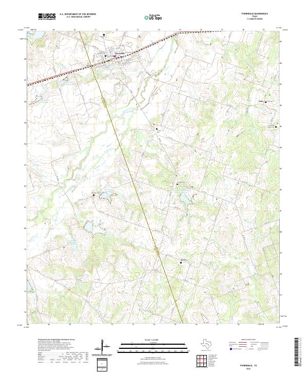 US Topo 7.5-minute map for Thorndale TX