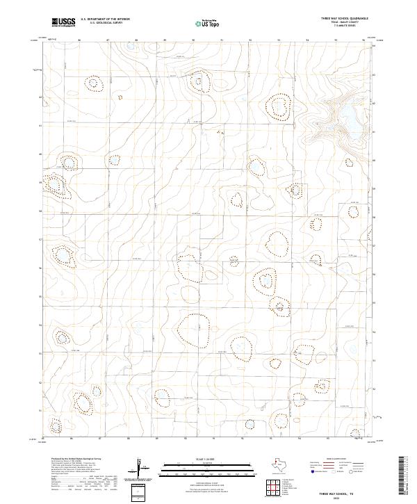 US Topo 7.5-minute map for Three Way School TX