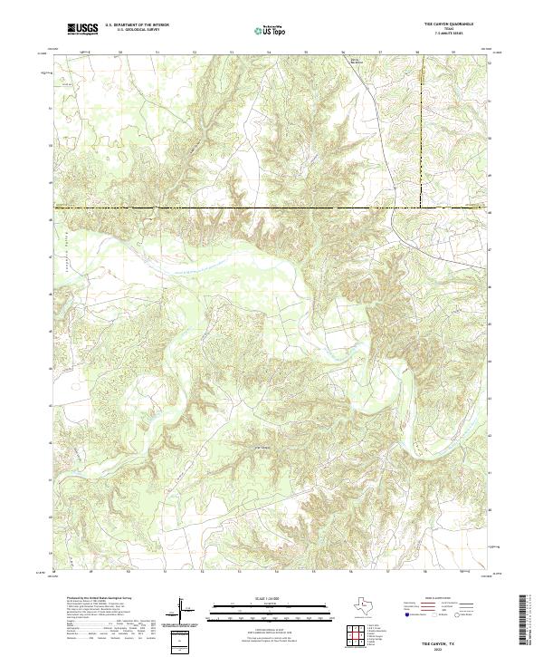 US Topo 7.5-minute map for Tige Canyon TX
