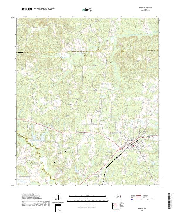 US Topo 7.5-minute map for Timpson TX