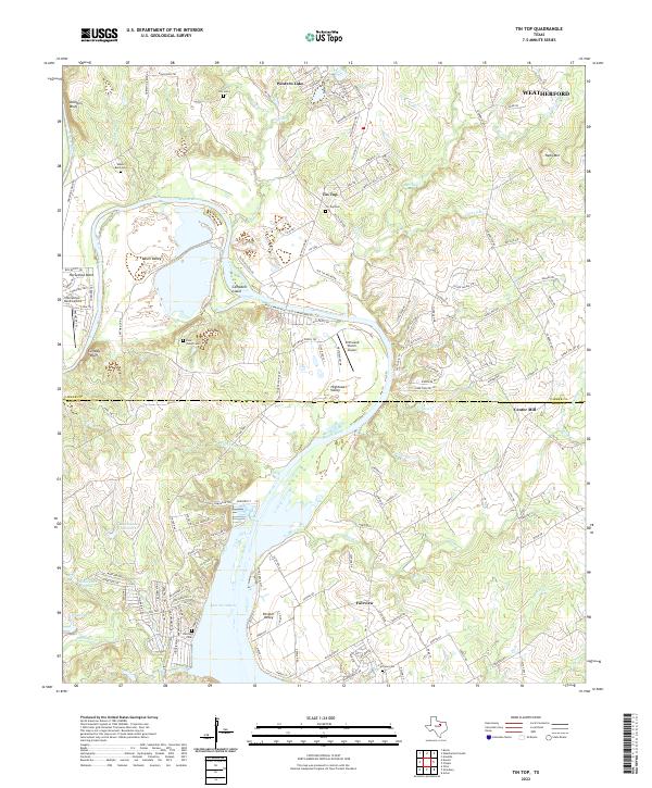 US Topo 7.5-minute map for Tin Top TX
