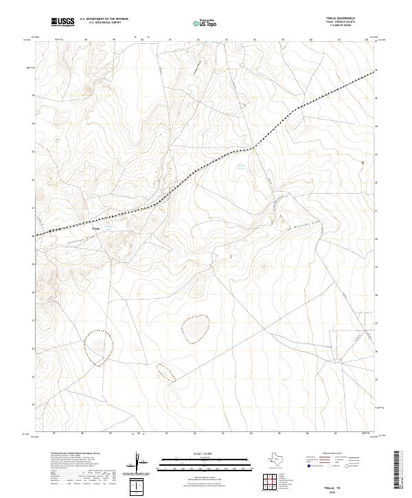 US Topo 7.5-minute map for Tinaja TX