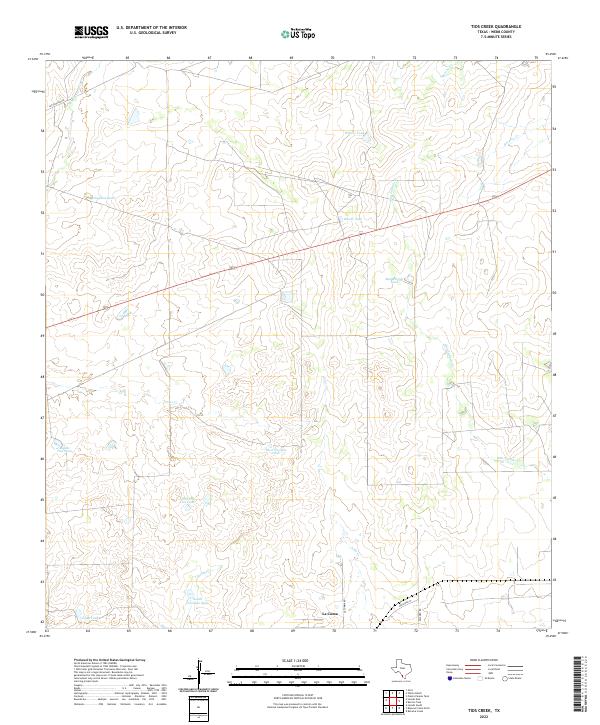 US Topo 7.5-minute map for Tios Creek TX