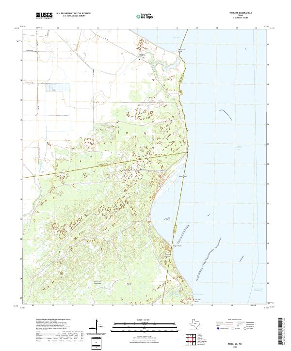 US Topo 7.5-minute map for Tivoli SE TX