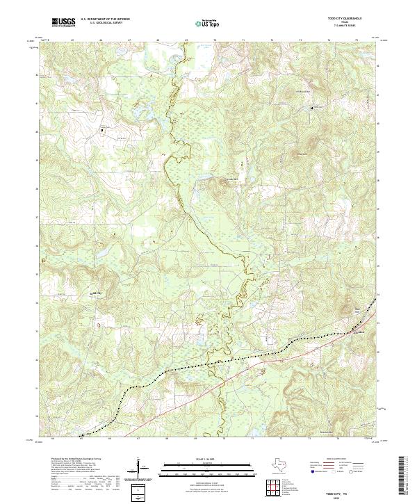 US Topo 7.5-minute map for Todd City TX