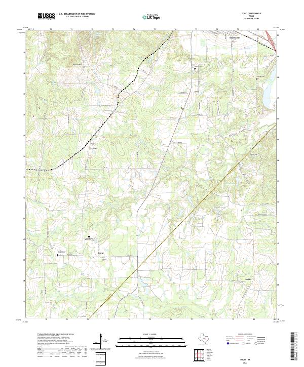 US Topo 7.5-minute map for Togo TX