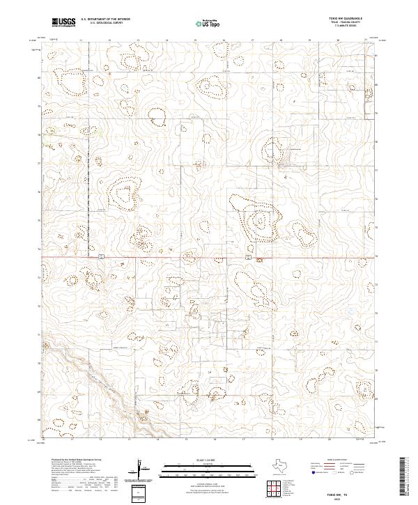 US Topo 7.5-minute map for Tokio NW TX