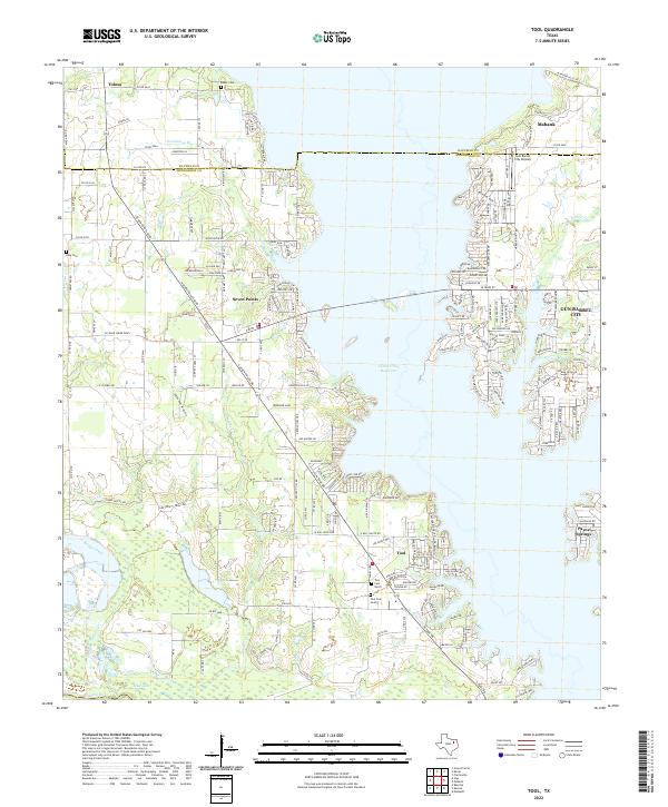 Tool Tx Map US Topo 7.5-minute map for Tool TX – American Map Store