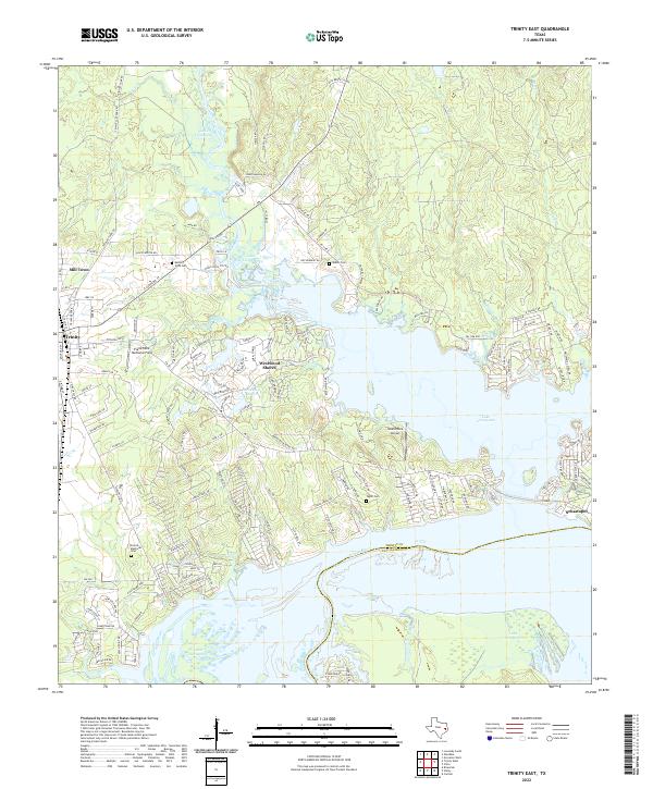 US Topo 7.5-minute map for Trinity East TX