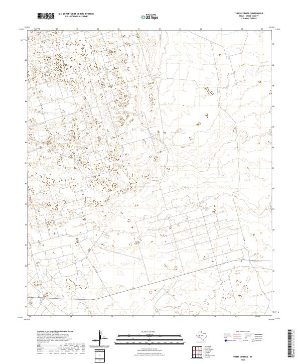 US Topo 7.5-minute map for Tubbs Corner TX