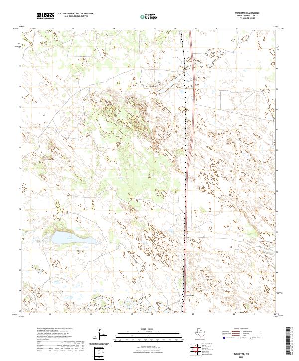 US Topo 7.5-minute map for Turcotte TX