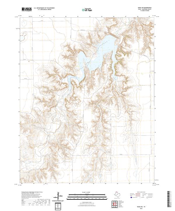 US Topo 7.5-minute map for Waka SW TX
