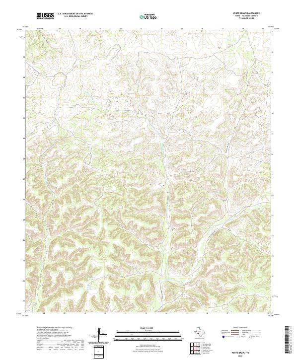 US Topo 7.5-minute map for White Draw TX