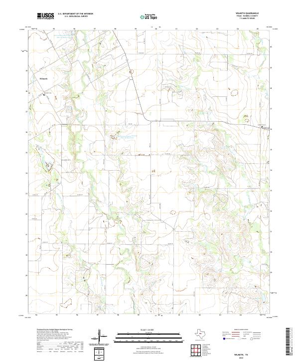 US Topo 7.5-minute map for Wilmeth TX