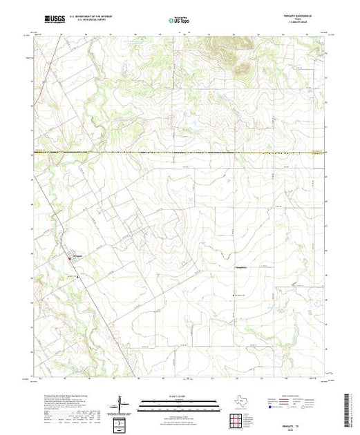 US Topo 7.5-minute map for Wingate TX – American Map Store