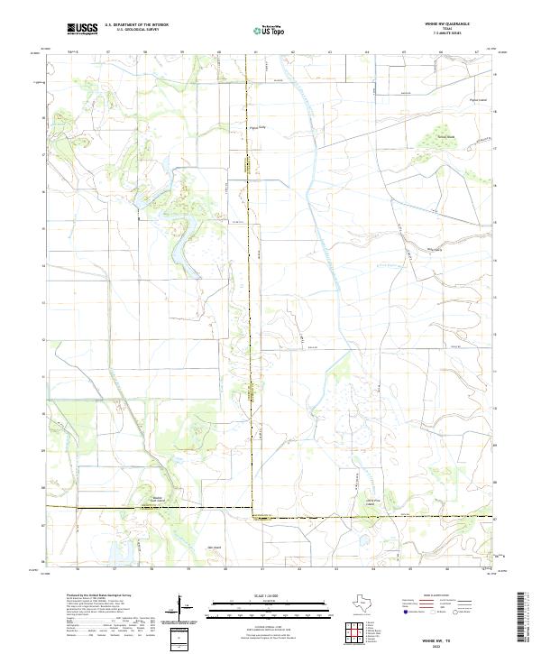US Topo 7.5-minute map for Winnie NW TX