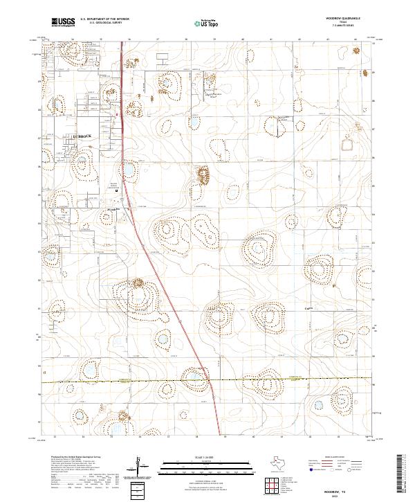 US Topo 7.5-minute map for Woodrow TX