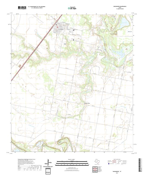 US Topo 7.5-minute map for Woodsboro TX
