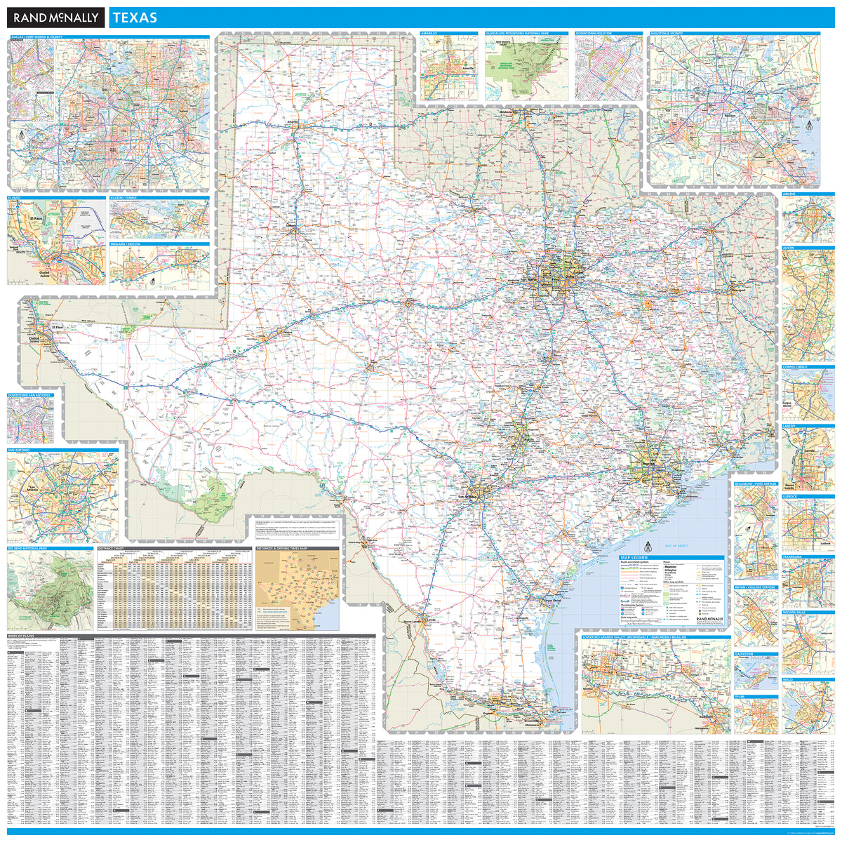 Texas Goelocation Map Texas State Wall Maps – American Map Store