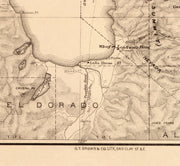 Topographical Map of Lake Tahoe and Surrounding Country, 1874