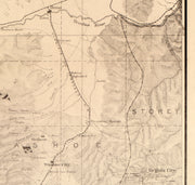 Topographical Map of Lake Tahoe and Surrounding Country, 1874