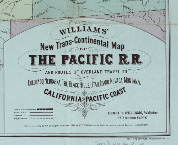 Transcontinental Map of the Pacific Railroad, 1877