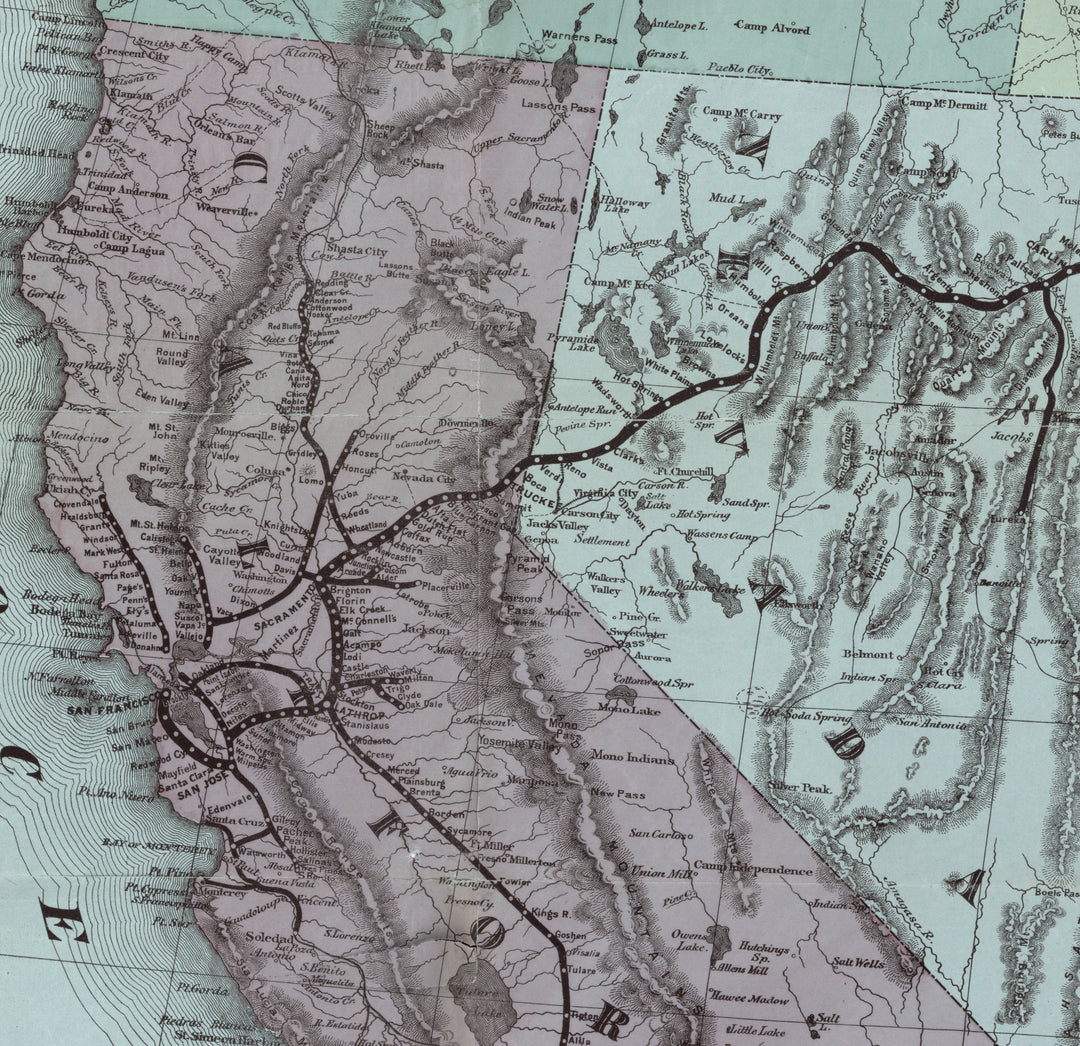 Transcontinental Map of the Pacific Railroad, 1877