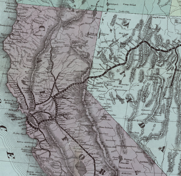 Transcontinental Map of the Pacific Railroad, 1877
