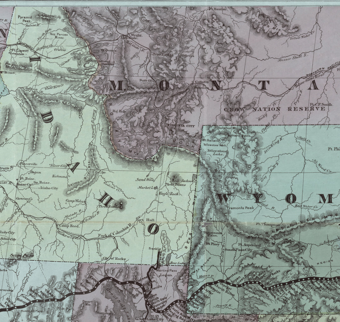 Transcontinental Map of the Pacific Railroad, 1877