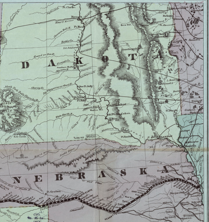 Transcontinental Map of the Pacific Railroad, 1877