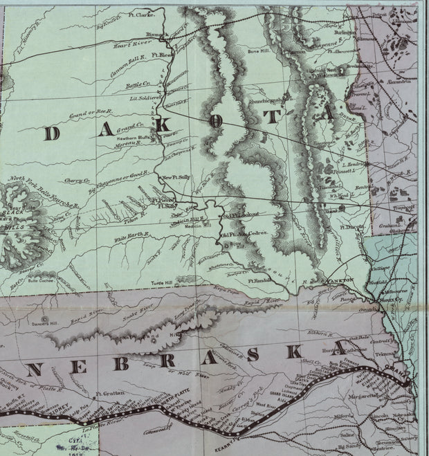 Transcontinental Map of the Pacific Railroad, 1877