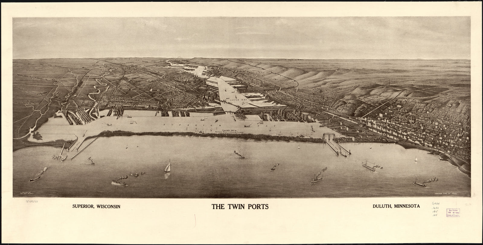 The Twin Ports - Superior, Wisconsin and Duluth, Minnesota, 1915