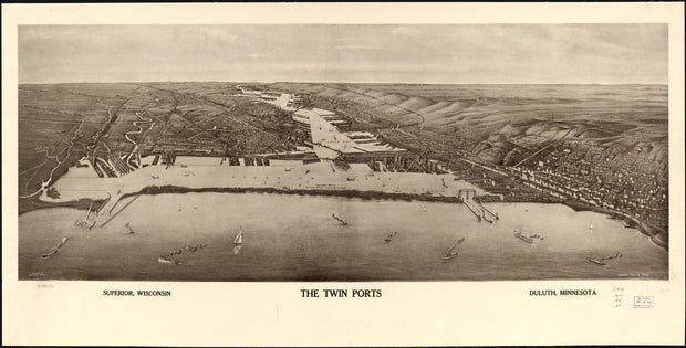 The Twin Ports - Superior, Wisconsin and Duluth, Minnesota, 1915