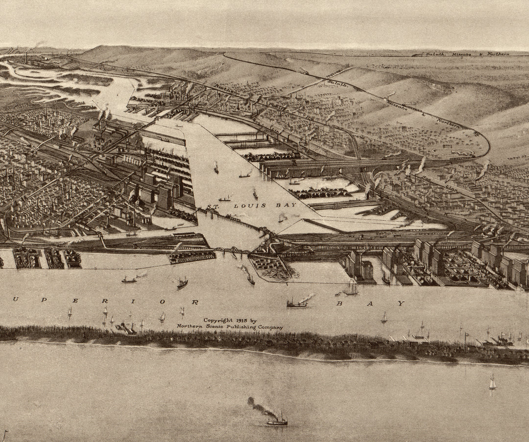The Twin Ports - Superior, Wisconsin and Duluth, Minnesota, 1915