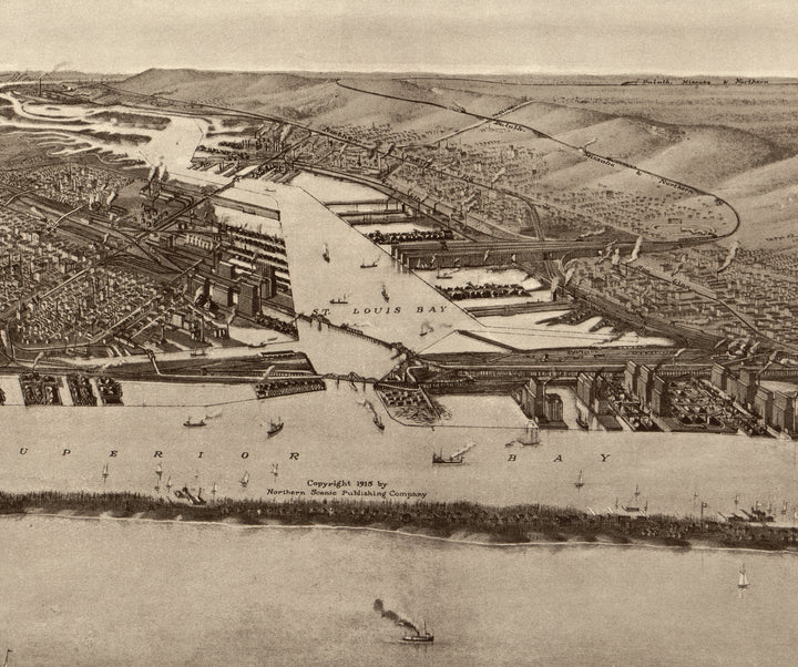 The Twin Ports - Superior, Wisconsin and Duluth, Minnesota, 1915