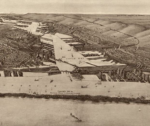 The Twin Ports - Superior, Wisconsin and Duluth, Minnesota, 1915