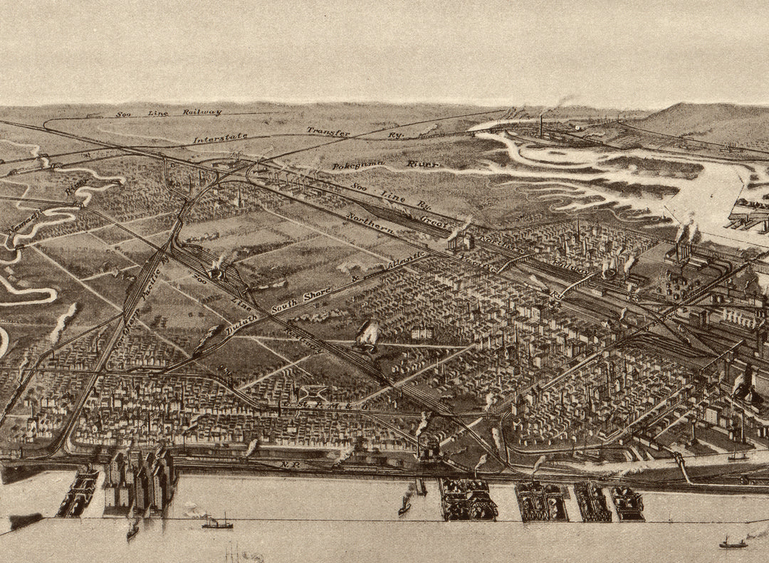 The Twin Ports - Superior, Wisconsin and Duluth, Minnesota, 1915