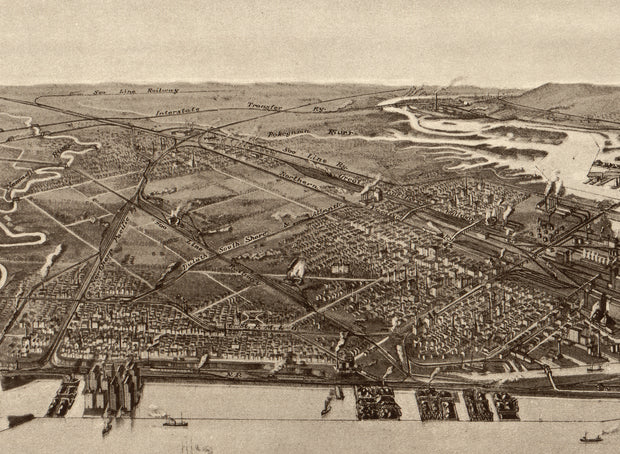 The Twin Ports - Superior, Wisconsin and Duluth, Minnesota, 1915
