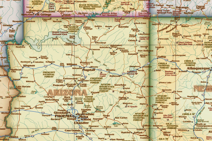 USA Antiqued Wall Map, Gulf of America Edition