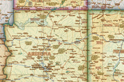 USA Antiqued Wall Map, Gulf of America Edition