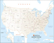USA Map with County Names