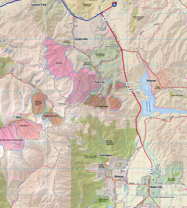 Greater Salt Lake City Metro Area Wall Map