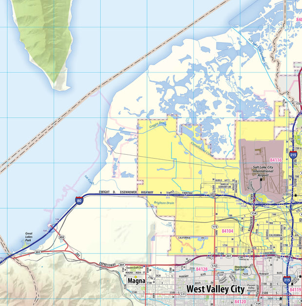Greater Salt Lake City Metro Area Wall Map