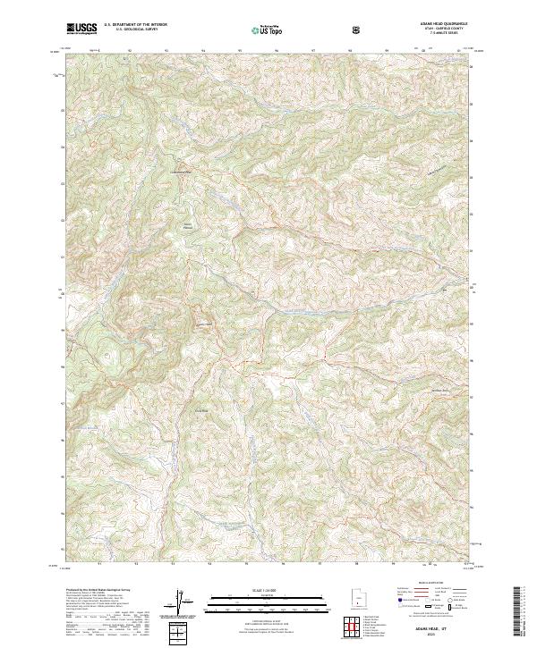 US Topo 7.5-minute map for Adams Head UT