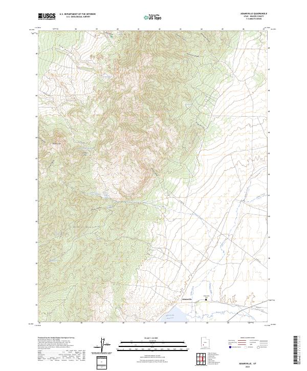 US Topo 7.5-minute map for Adamsville UT
