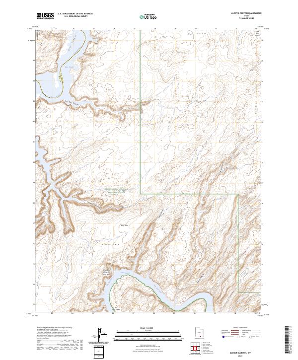 US Topo 7.5-minute map for Alcove Canyon UT