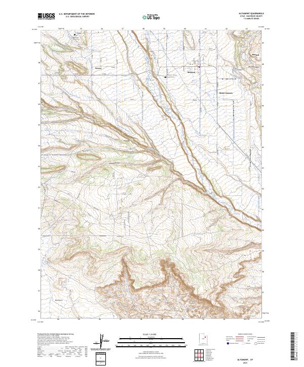 US Topo 7.5-minute map for Altamont UT
