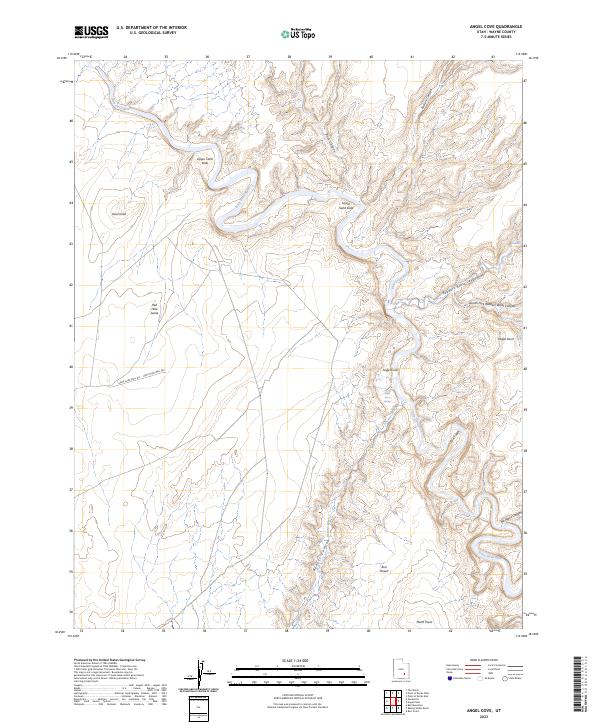 US Topo 7.5-minute map for Angel Cove UT