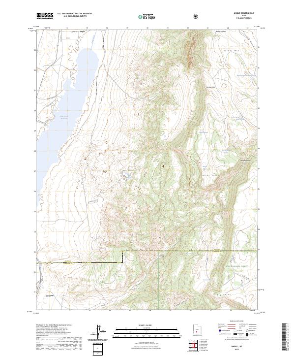 US Topo 7.5-minute map for Angle UT