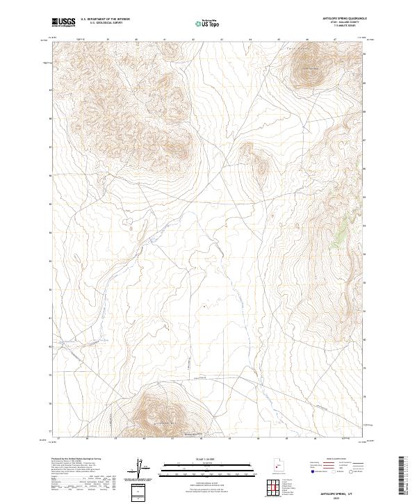 US Topo 7.5-minute map for Antelope Spring UT